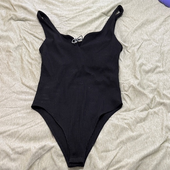 Zara Tops - Zara Black RibbedBodysuit